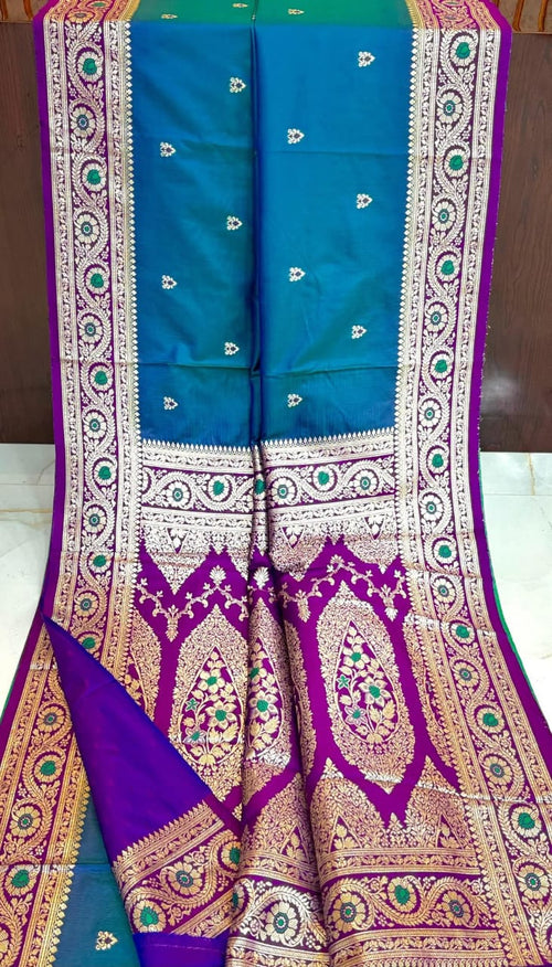 Party wear pure cutwork bichitra silk with bp with all over stone p